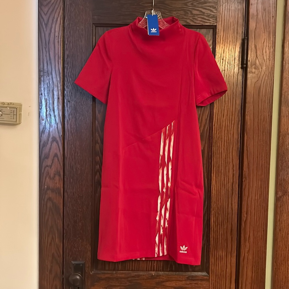 adidas Originals Red Midi Dress